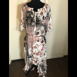 Boohoo Boho Style hi Low Maxi Dress Size 18